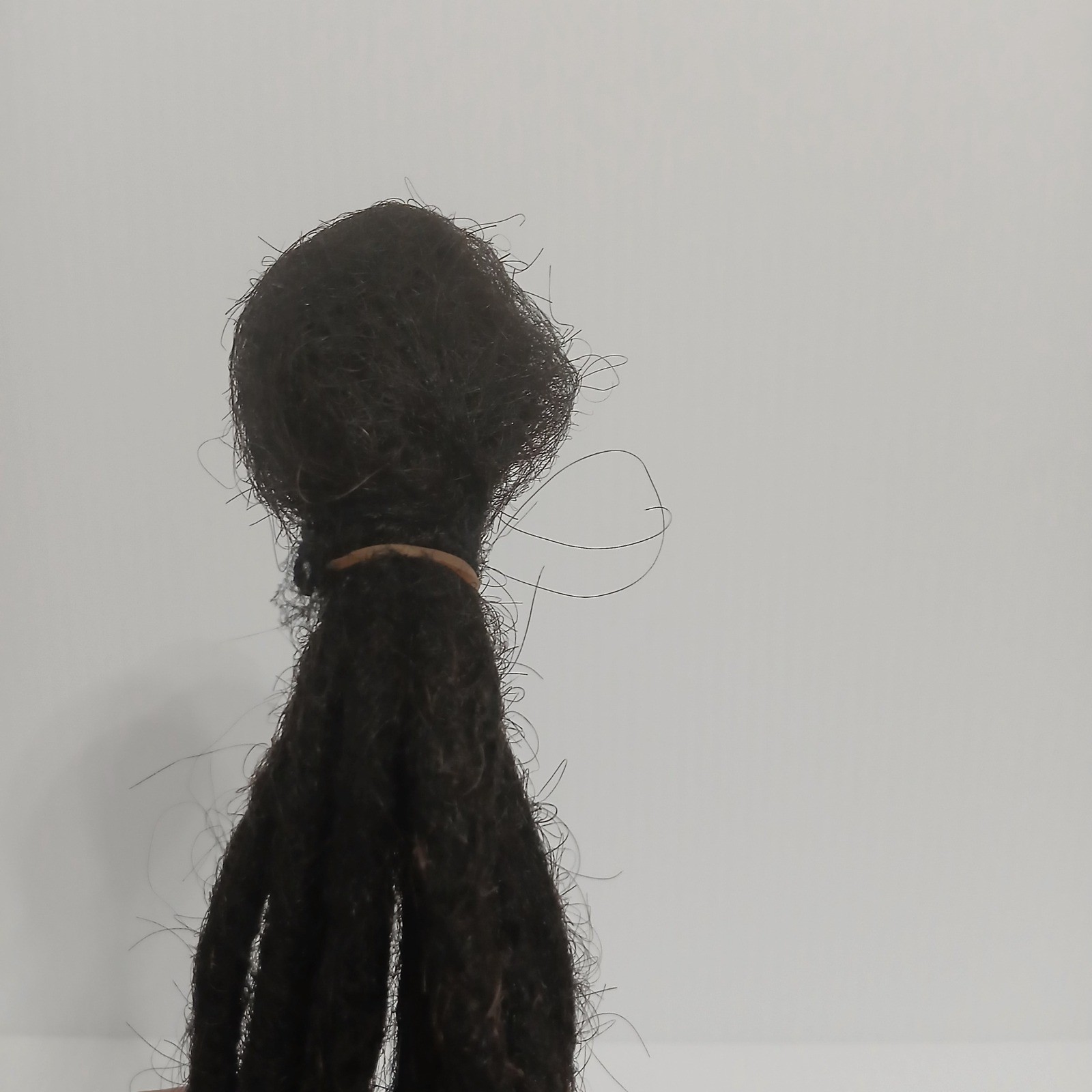 100% Human Hair Handmade Dredlocks 10 Inch Curly Ends 0.4cm 50 Strands 1B/30