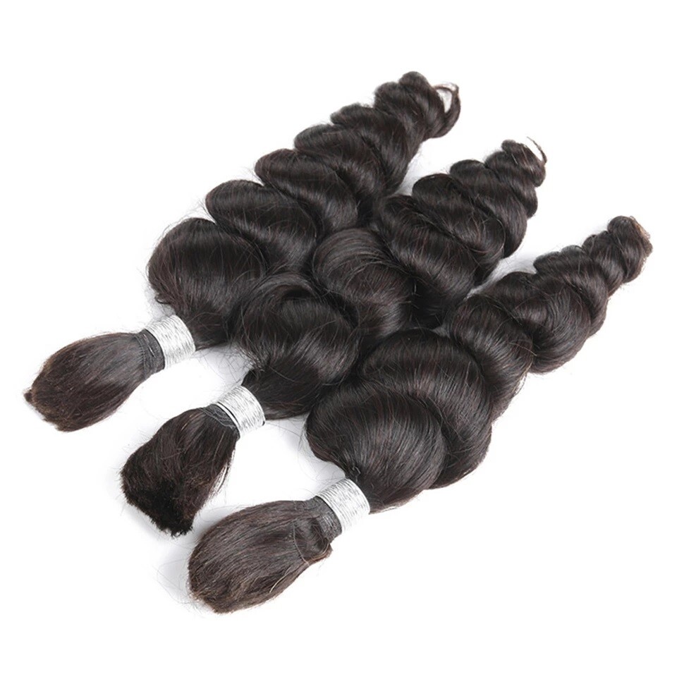Brazilian Human Hair Bulk Loose Wave Braiding Bundle Hair Extenion 1Pcs/Order