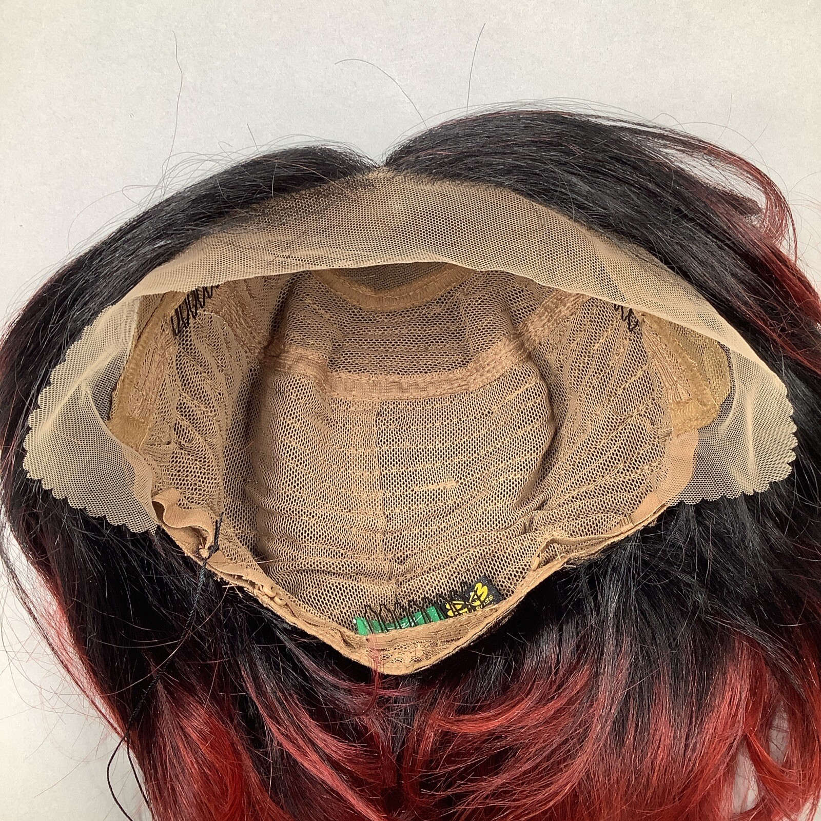 Luna Wig TTL1B/RDBG Dark Root Red Curtain Bang Bob HD 13×5 Lace Front Synthetic