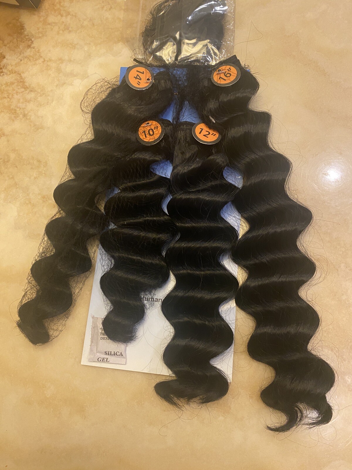 HAIRTREND SYNTETHIC ALL IN ONE DEEP WAVE 10 12 14 16 &”12 CLOSURE LOT 4 COLOR 1B