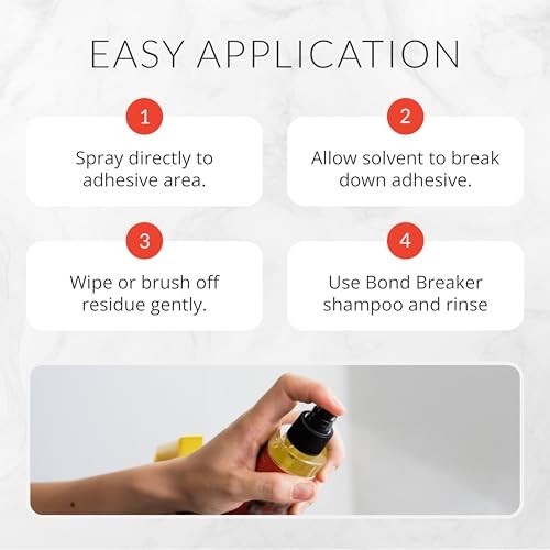 Adhesive Remover Spray 4 oz Fast Acting Solvent for Wig Tape Lace Systems Hair