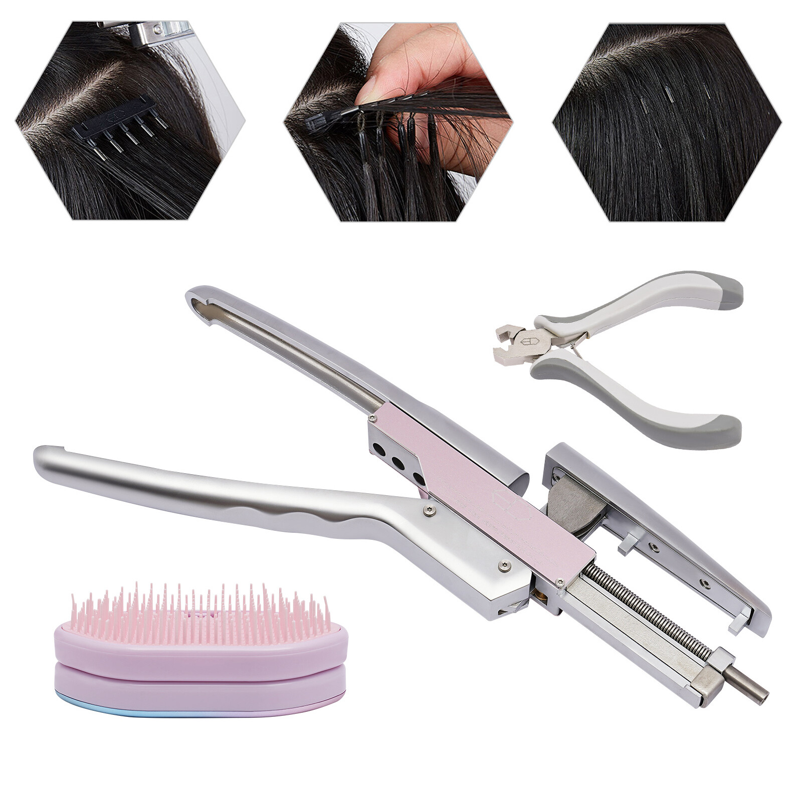 6D Extension Machine Natural Human Hair Connector Kit Last Up To 6 Months