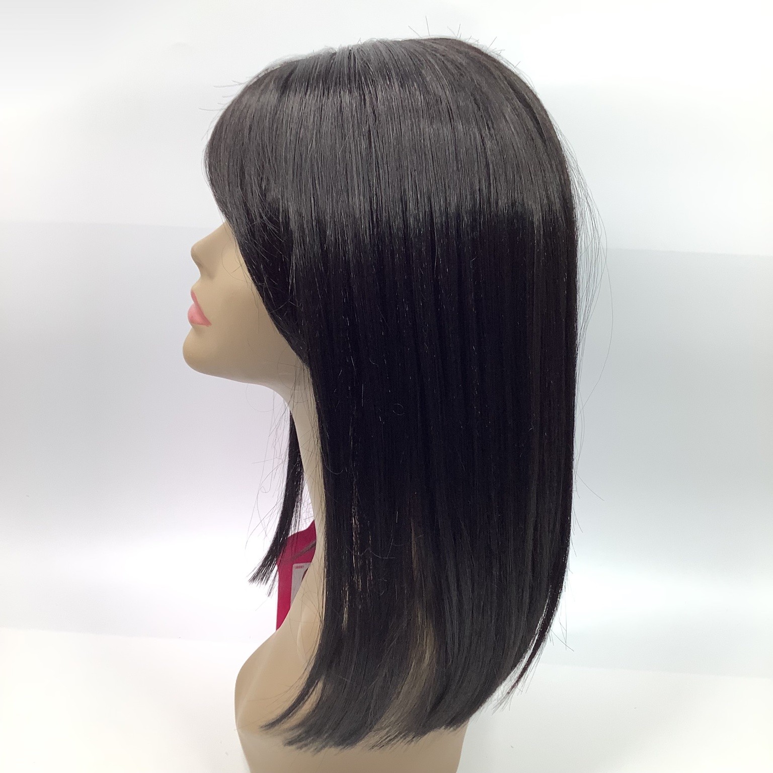 Outre wigpop Grecia Synthetic Full Wig 1B Off Black Straight Bob Bangs