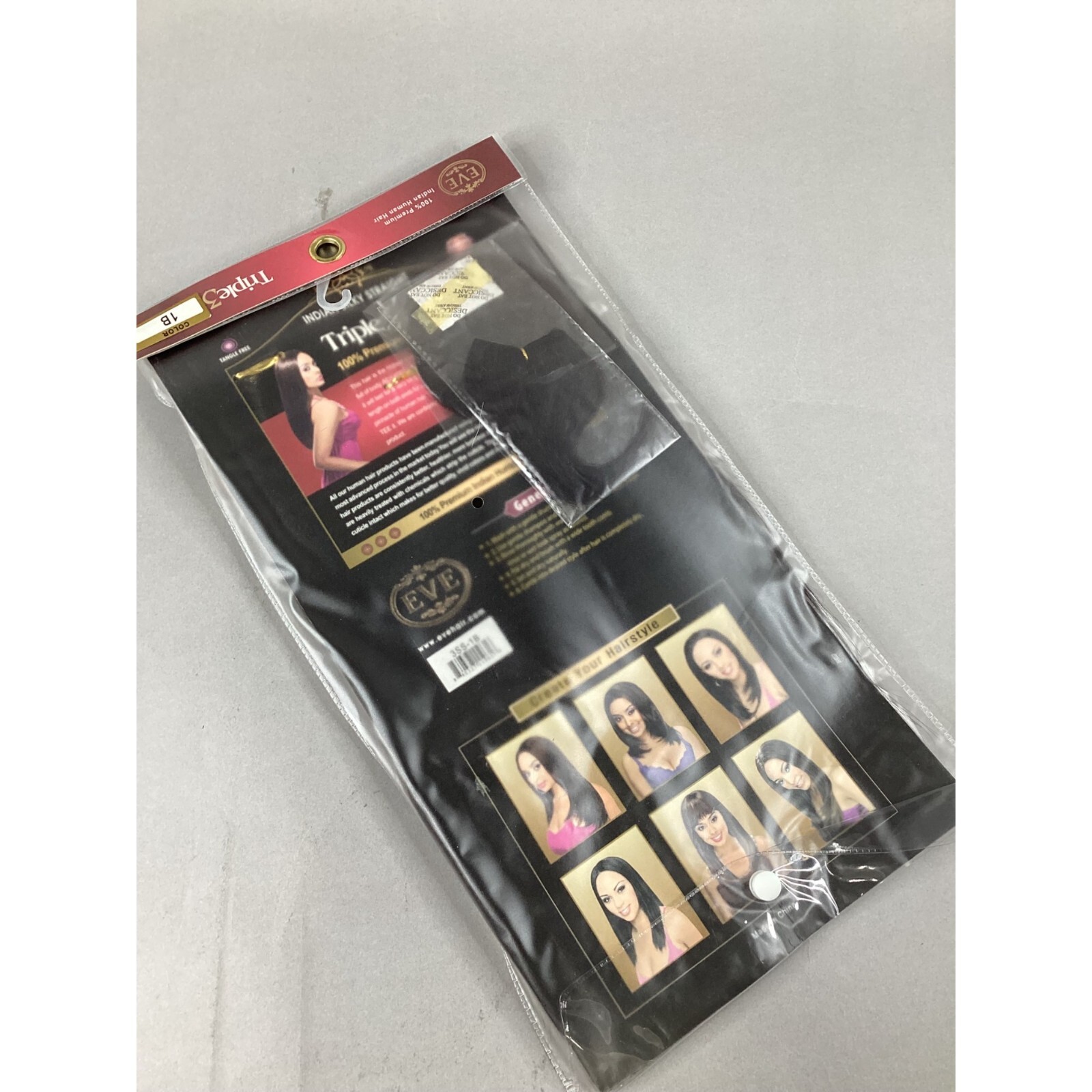 #1B Off Black Triple Yaki Indian Remy 9″ 11″ 13″ Human Hair Extensions W/ Bang