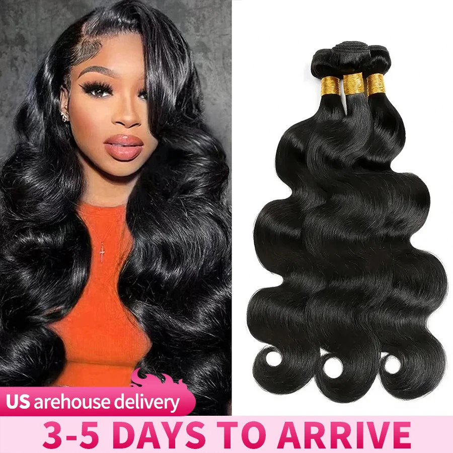 Body Wave Bundles Human Hair Natural Black Brazilian Hair Weave Bundles Human