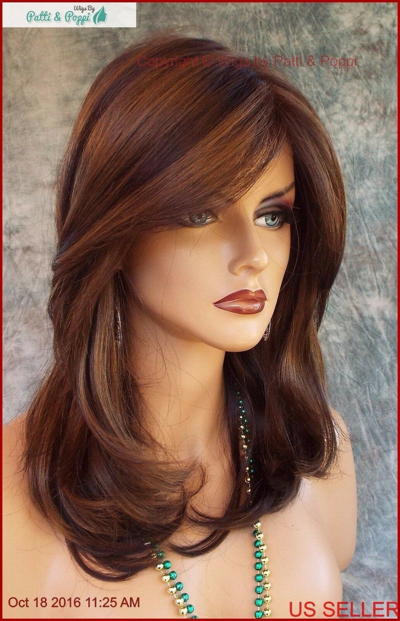 BOBBI Lace Front Monofilament Wig Envy Wigs Medium Brown E597 Long Straight Hair