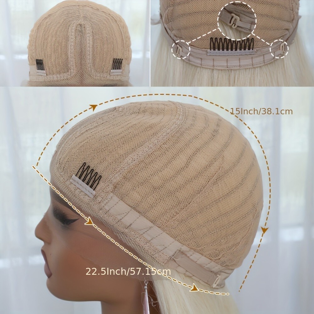 Long Straight 613 Light Blonde Synthetic Lace Front Wigs Natural as Human Hair
