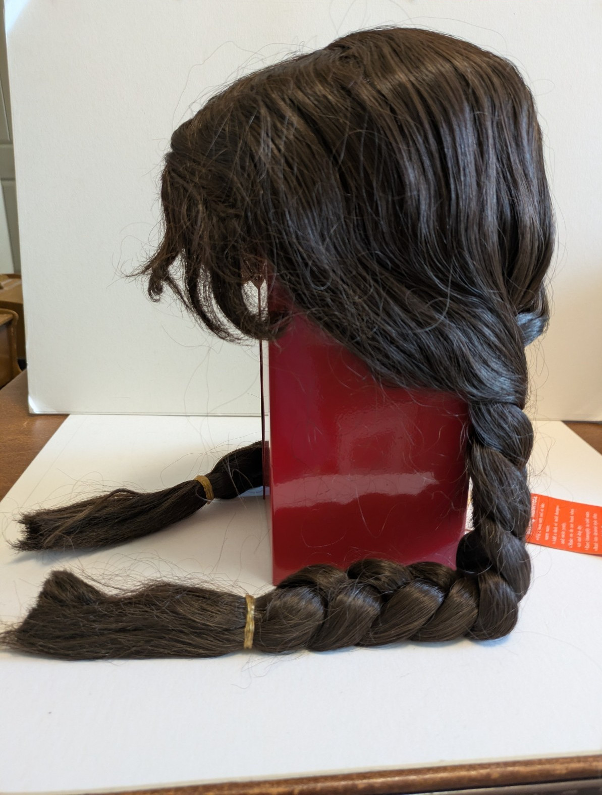 NWT Native American Wig w/Bangs Braids Brown Lacey Costume NY Adult Costume