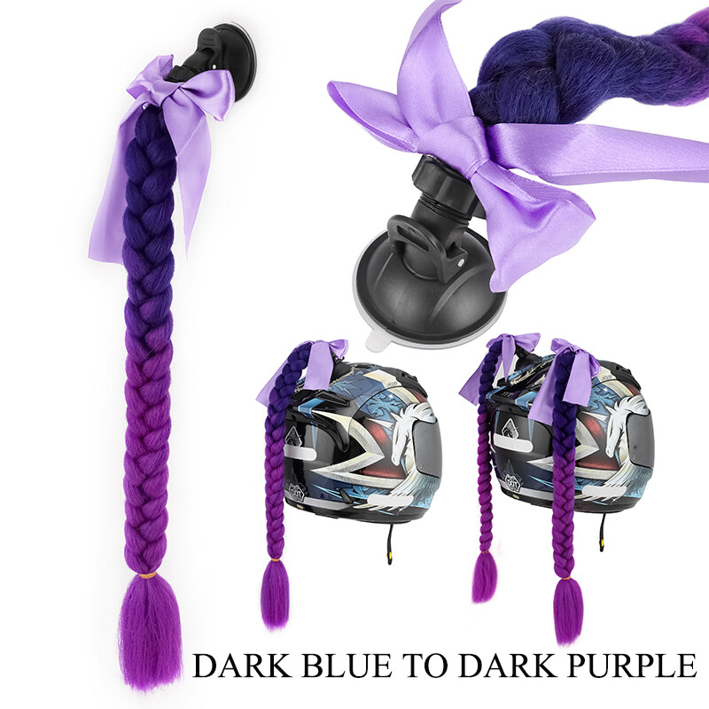 Bicycle Helmet Braids Hair Extension Motorcycle Pigtails Suction Cup Accessories