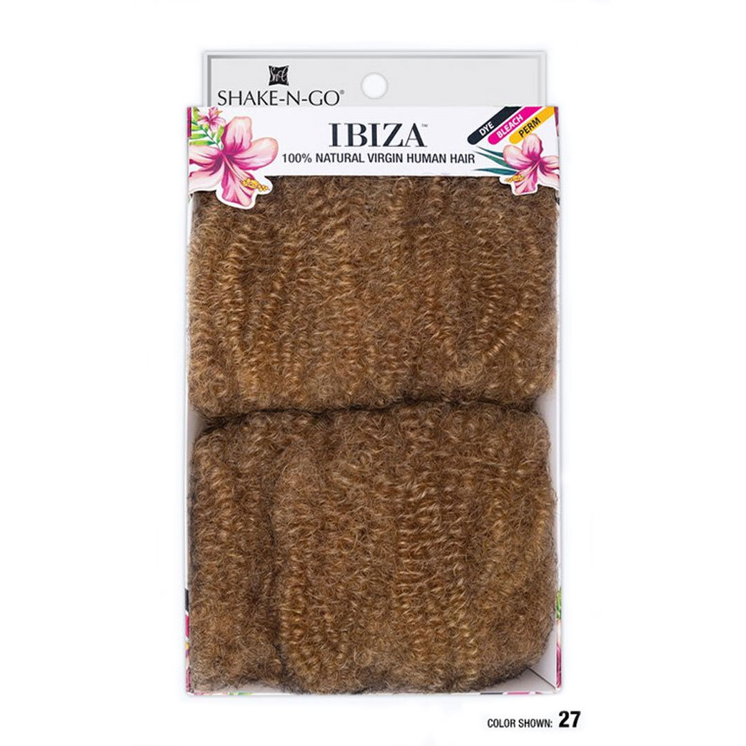 Shake-n-go Ibiza 100% Natural Virgin Human Hair – Afro Kinky Bulk 12″