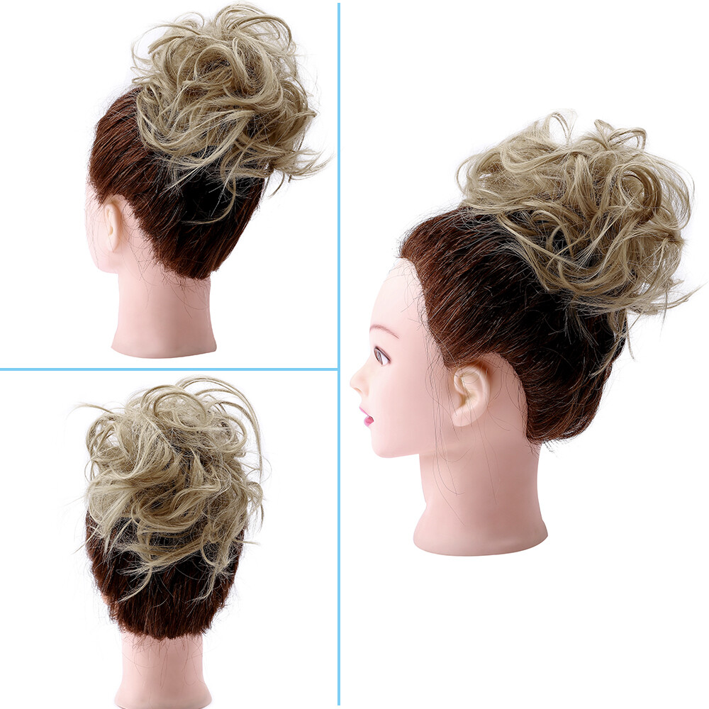 1PCS Messy Bun Scrunchie Hair Extensions Ponytail Hairpiece as Human Hair Woman
