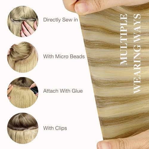 Genius Human Hair 14 Inch-40g G-#16/22 Light Blonde Highlighted Golden Blonde