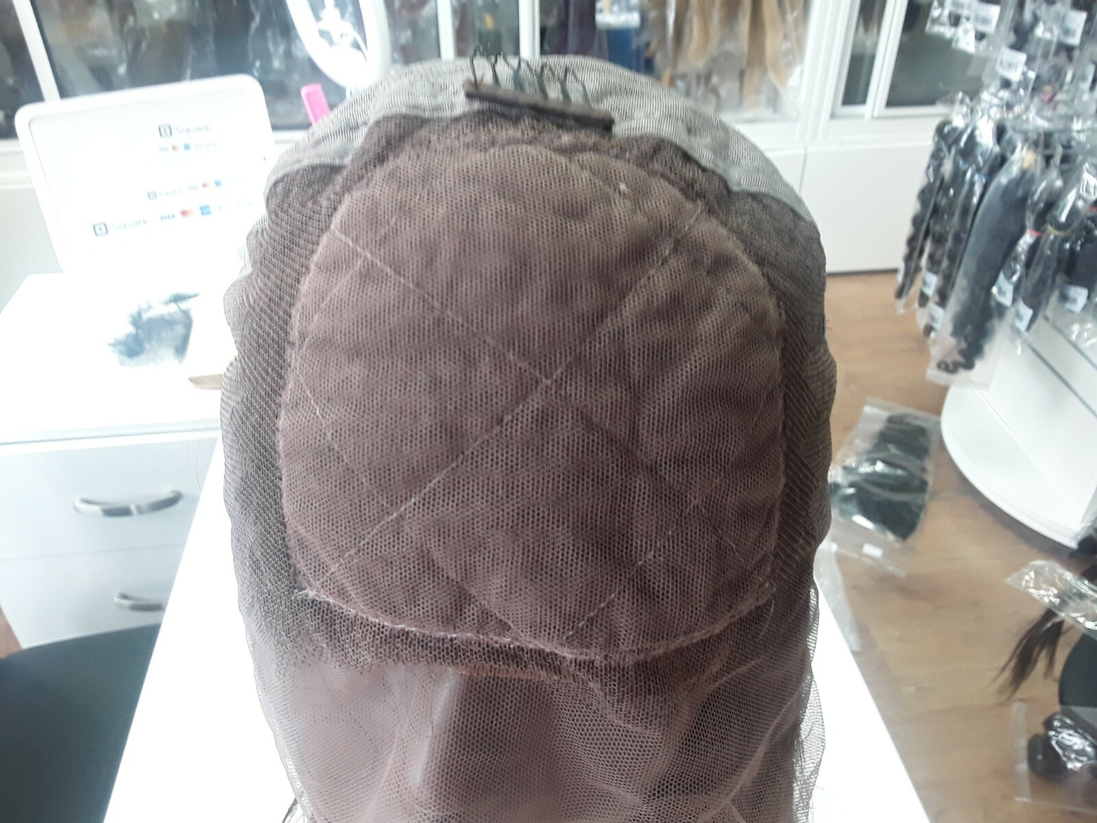12A 22INCH BRAZILIAN GLUELESS SILK BASE TOP FULL LACE WIG STRAIGHT COLOR 4# 150%