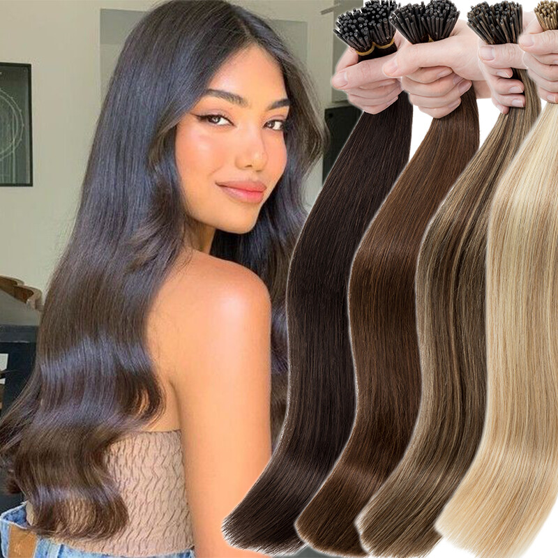 CLEARANCE Stick I Tip 100% Remy Human Hair Extensions Ketain Fusion Pre Bond
