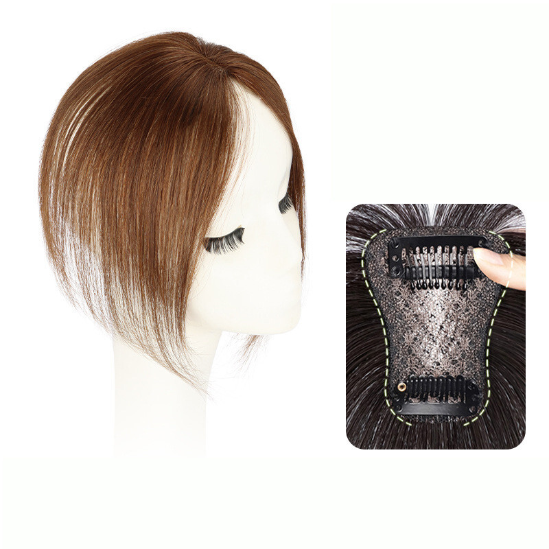Clip In Human Hair Straight BangsToppers -For Women Thin Hair Top Replacement