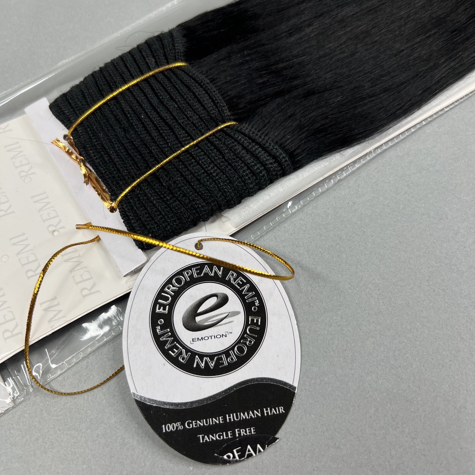 10” Straight #1 Jet Black European Remi 100% Human Hair Track Weft Extensions