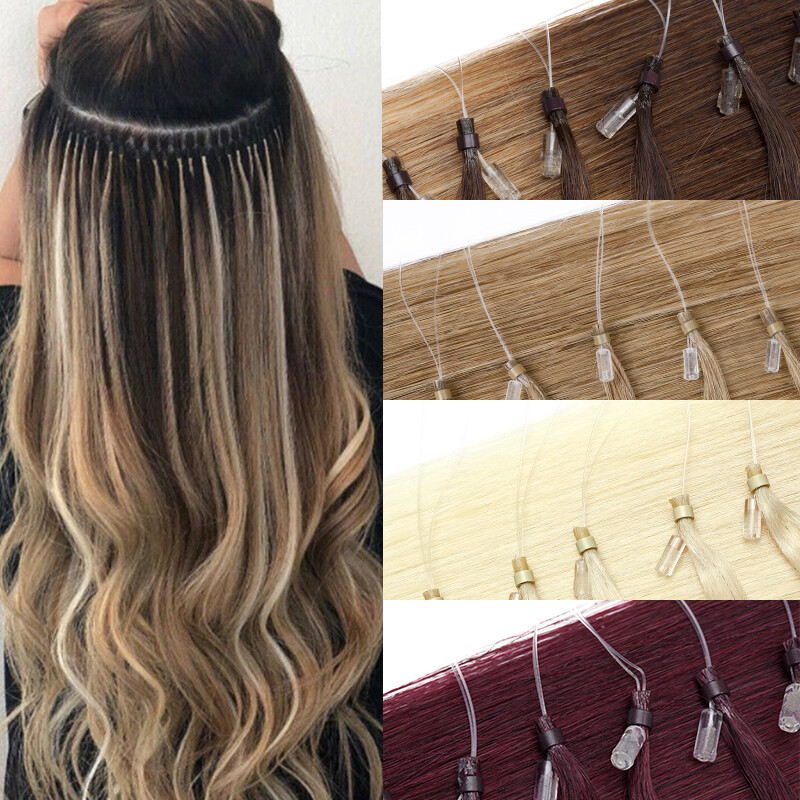 CLEARANCE Micro Loop Ring Beads 100% Remy Human Hair Extensions 1G/S Thick Ombre