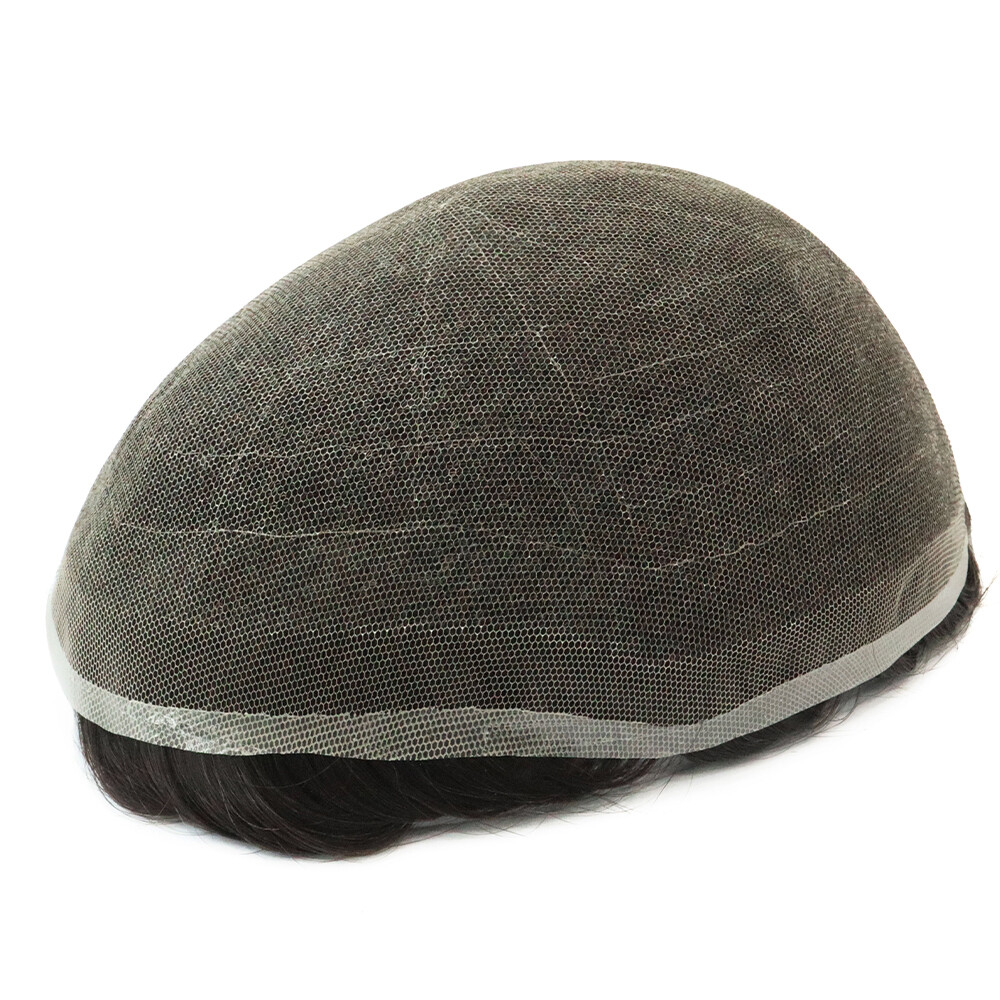 Men Toupee Hight Standard Perfect Bleached Knots French Lace Colored Hairpieces