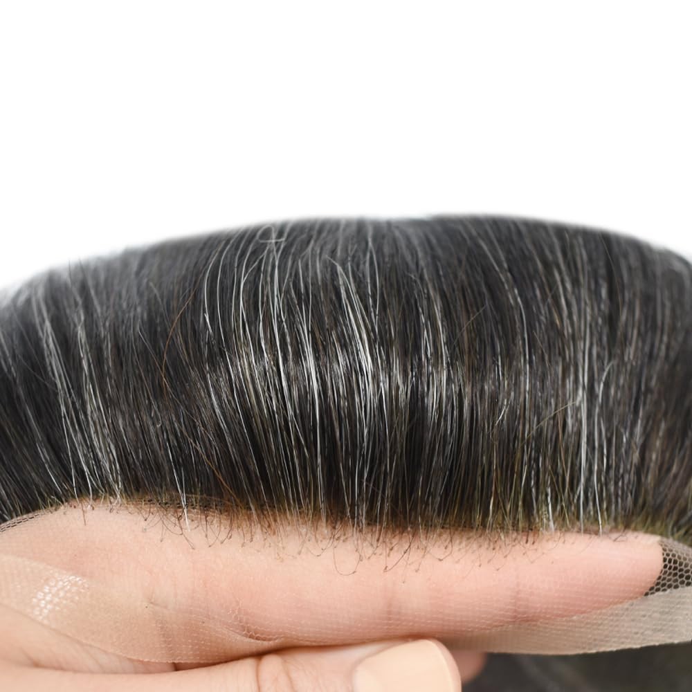 Full French Lace Hair Replacement System For Man Swiss Lace Men Toupee LACE