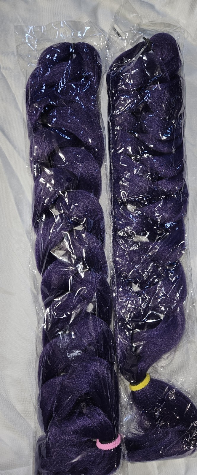 2 Pack Purple Braids Jumbo Hair Extension 24 inches For Daily Use Party Hall