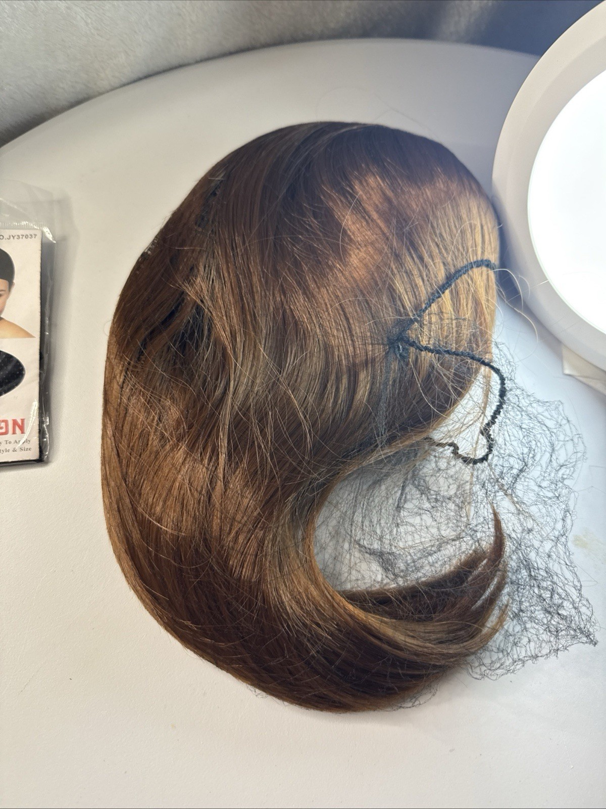 New Synthetic 10″ Brown Wig with Wig Cap & Nylon Hair Net Free Shipping