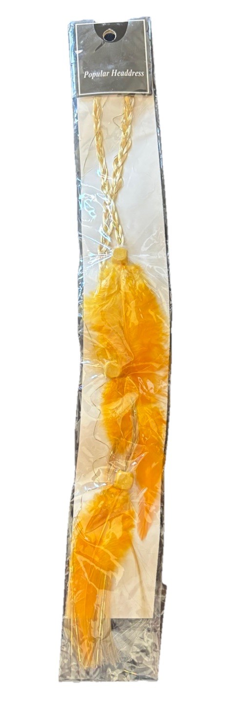 NEW SYNTHETIC FEATHER HAIR EXTENSION Yellow Blonde 15″ LONG