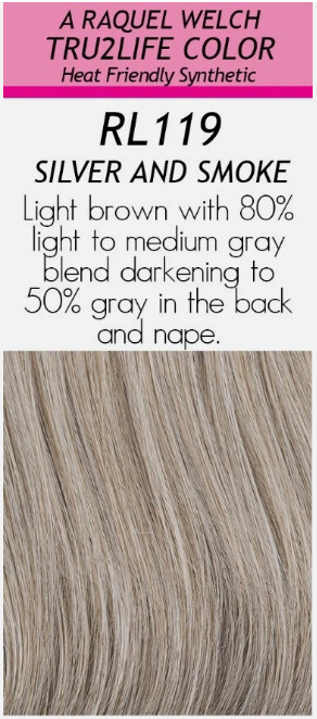 Straight Up With A Twist Elite Wig by Raquel Welch RL119 Silver & Smoke Average