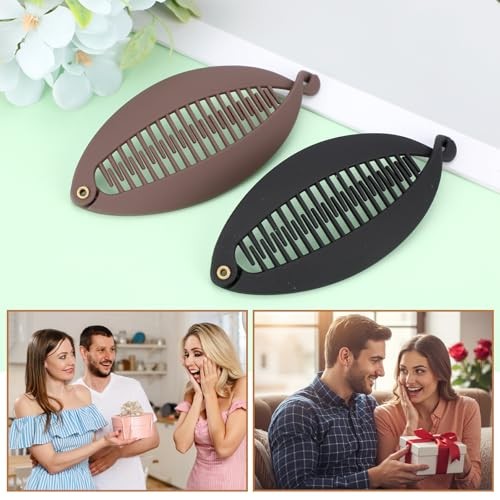 4 Pcs Banana Clips for Hair – Vintage Clincher Combs Tool Accessories Fishtail