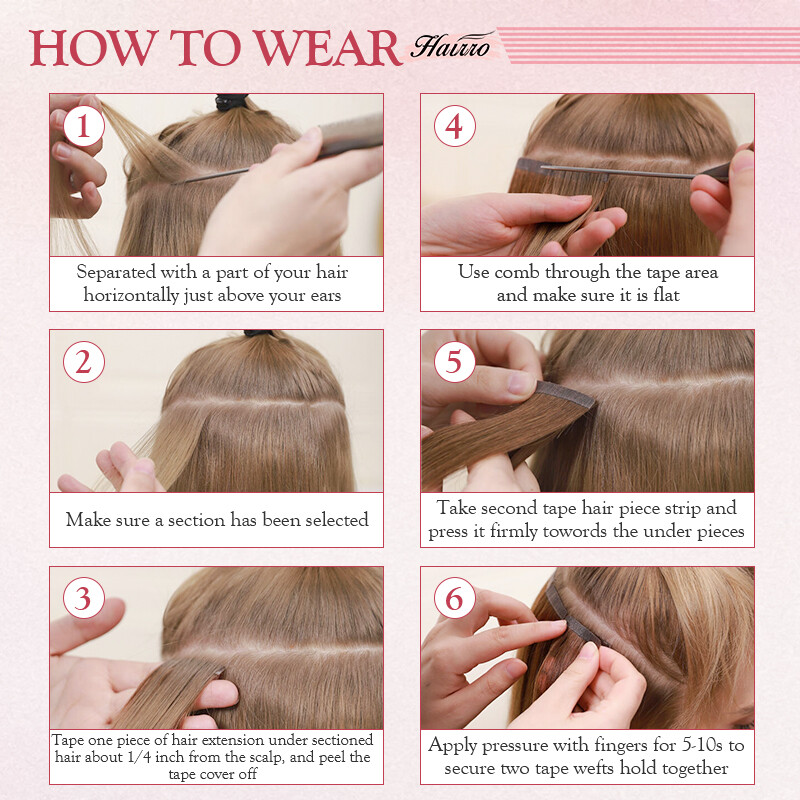 Thick Double Drawn Tape In Real Russian Remy Human Hair Extensions Skin Weft US