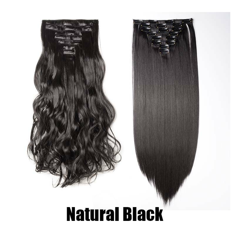 100% Natural Clip In Full Head Hair Extensions 8*Pieces Real Thick as Human Hair