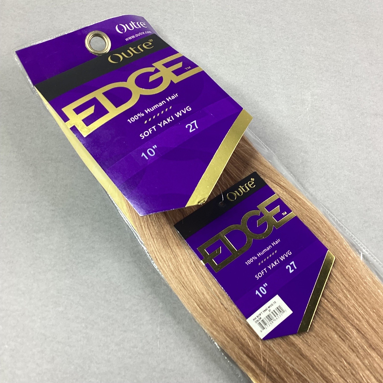 Outre EDGE 100% Human Hair Extensions Weave 10″ Color 27 Soft Yaki