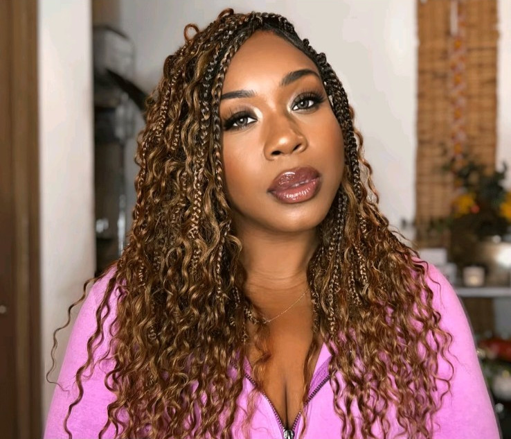Crochet Boho Pre-Stretched Box Braids w/Human Hair in Sealed Bag! 20″ Color: T30