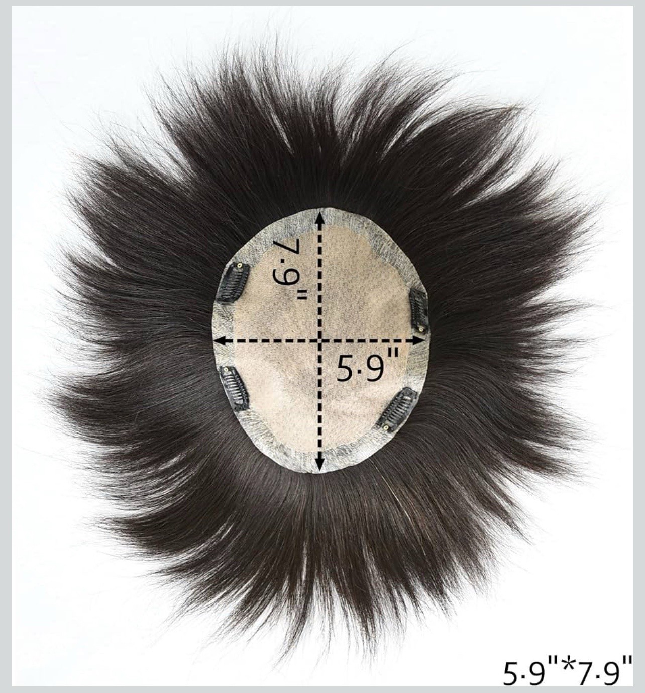 Hand Tied Lace/Slik Base with Biological Scalp Toupee Human Hair Extension Clip