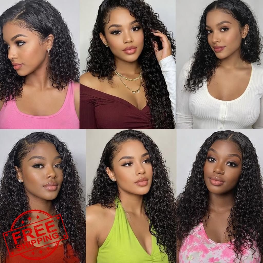 LUMWAV 1B Natural Black Jerry Curly Bundles 14-18 In