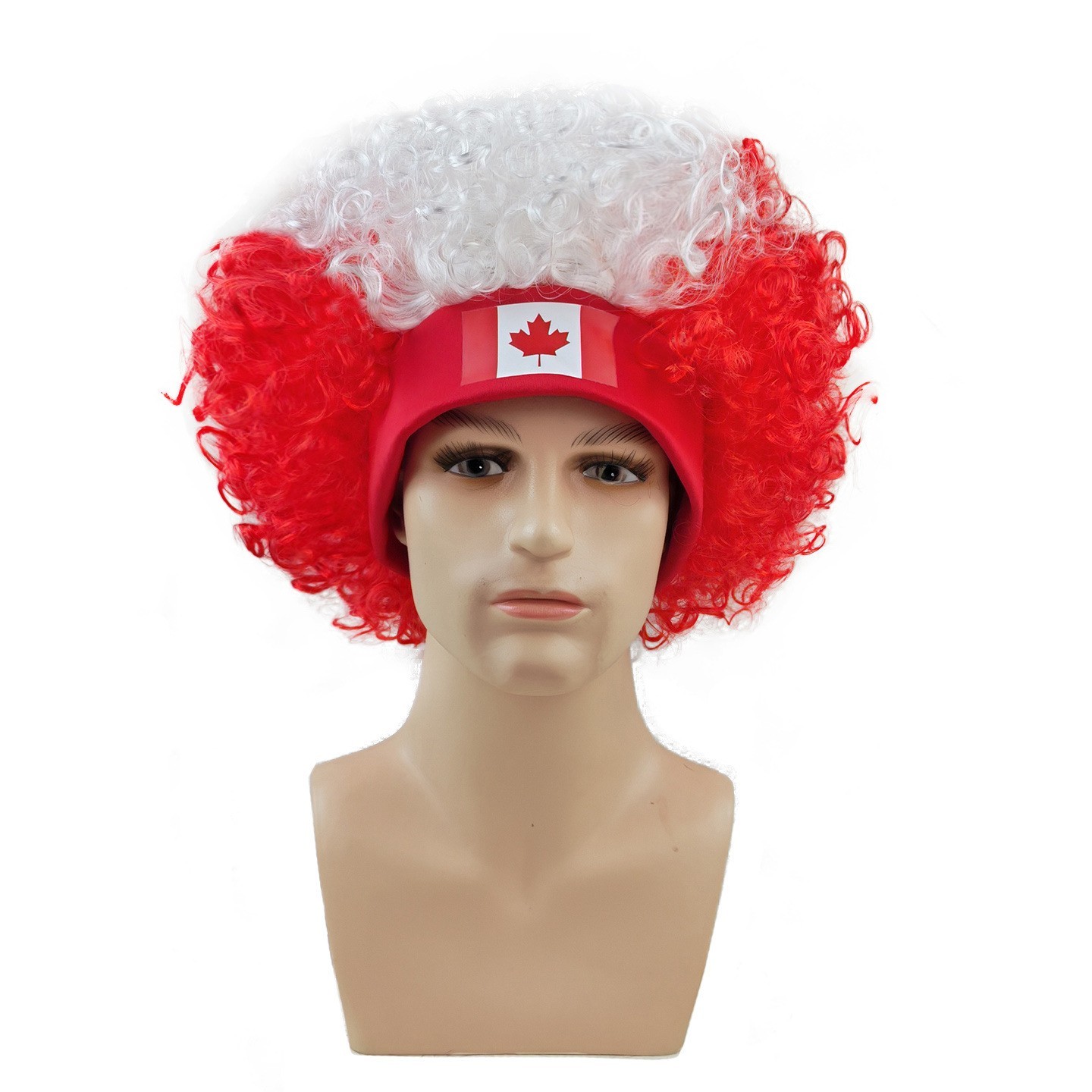 Flag Colored Fan Wig 2026 FIFA World Cup Football Headdress Explosive Headgear