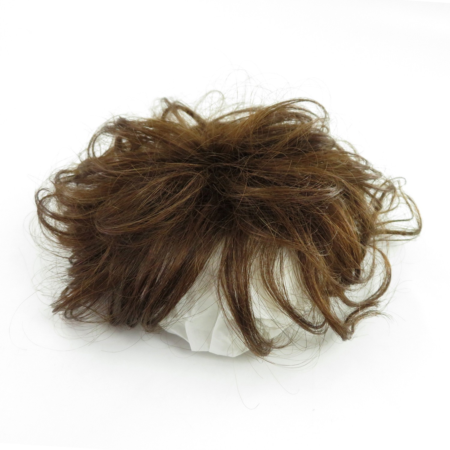 Short Curly Wavy Human Hair Topper Clip in Top Hairpiece Closure Replacement