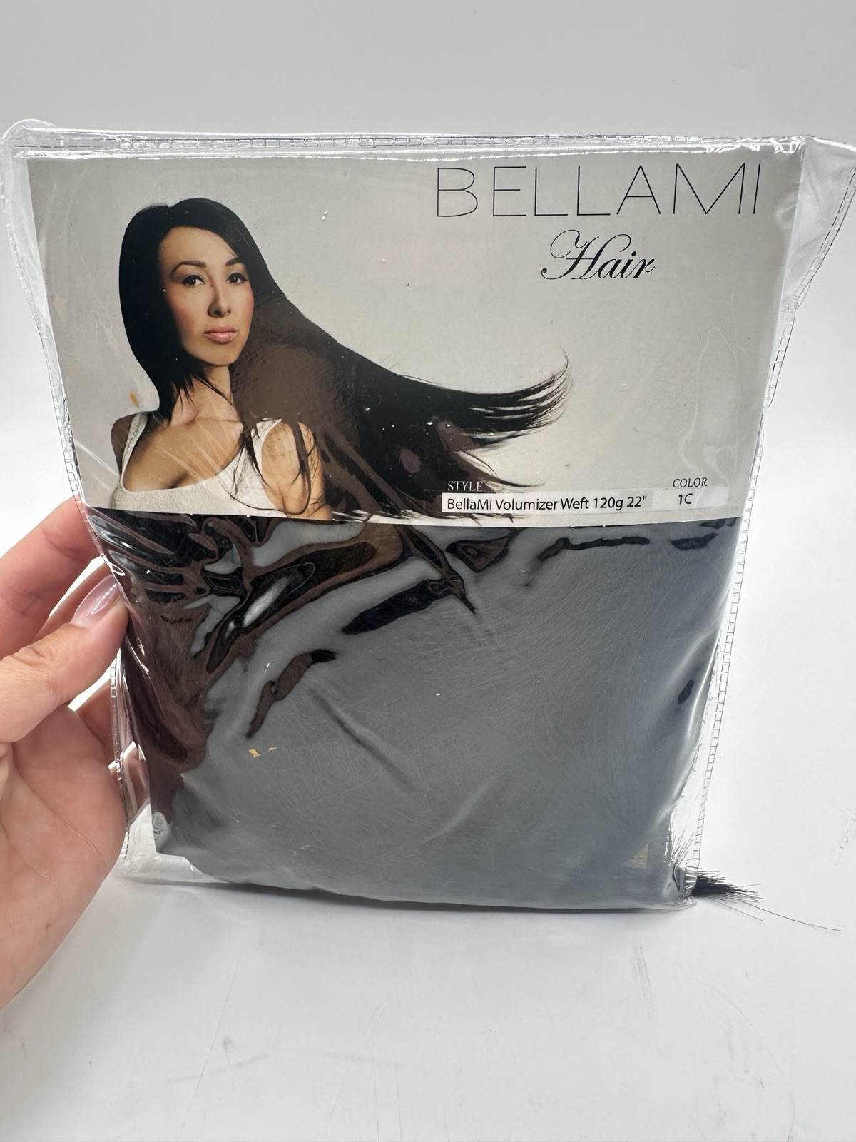 Bellami Hair Volumizer Weft 120g 22” Color 1C Off Black Human Hair Extension