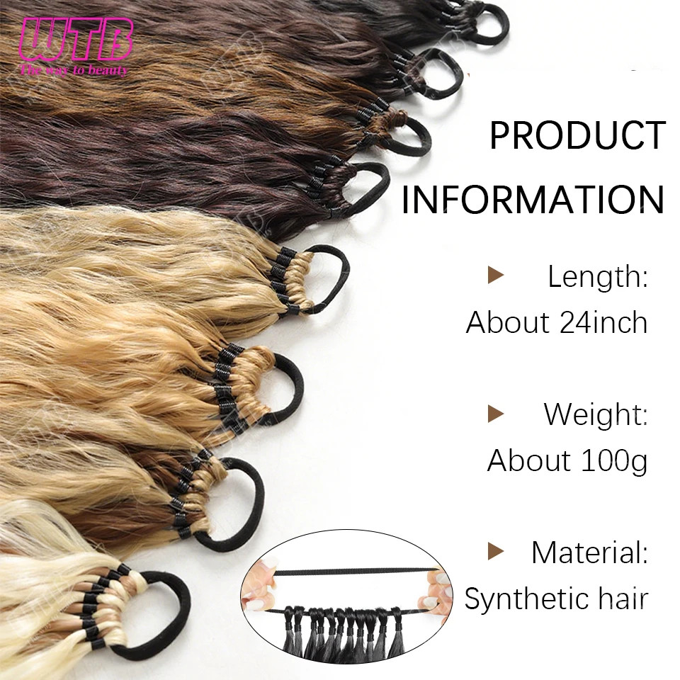 Synthetic Braided Wig Corn Perm Curly Ponytail Braided Wig For Daily Wear