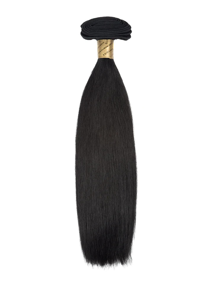 Bohyme Silky Straight Machine Tied Weft Human Hair 10″ Color 1B