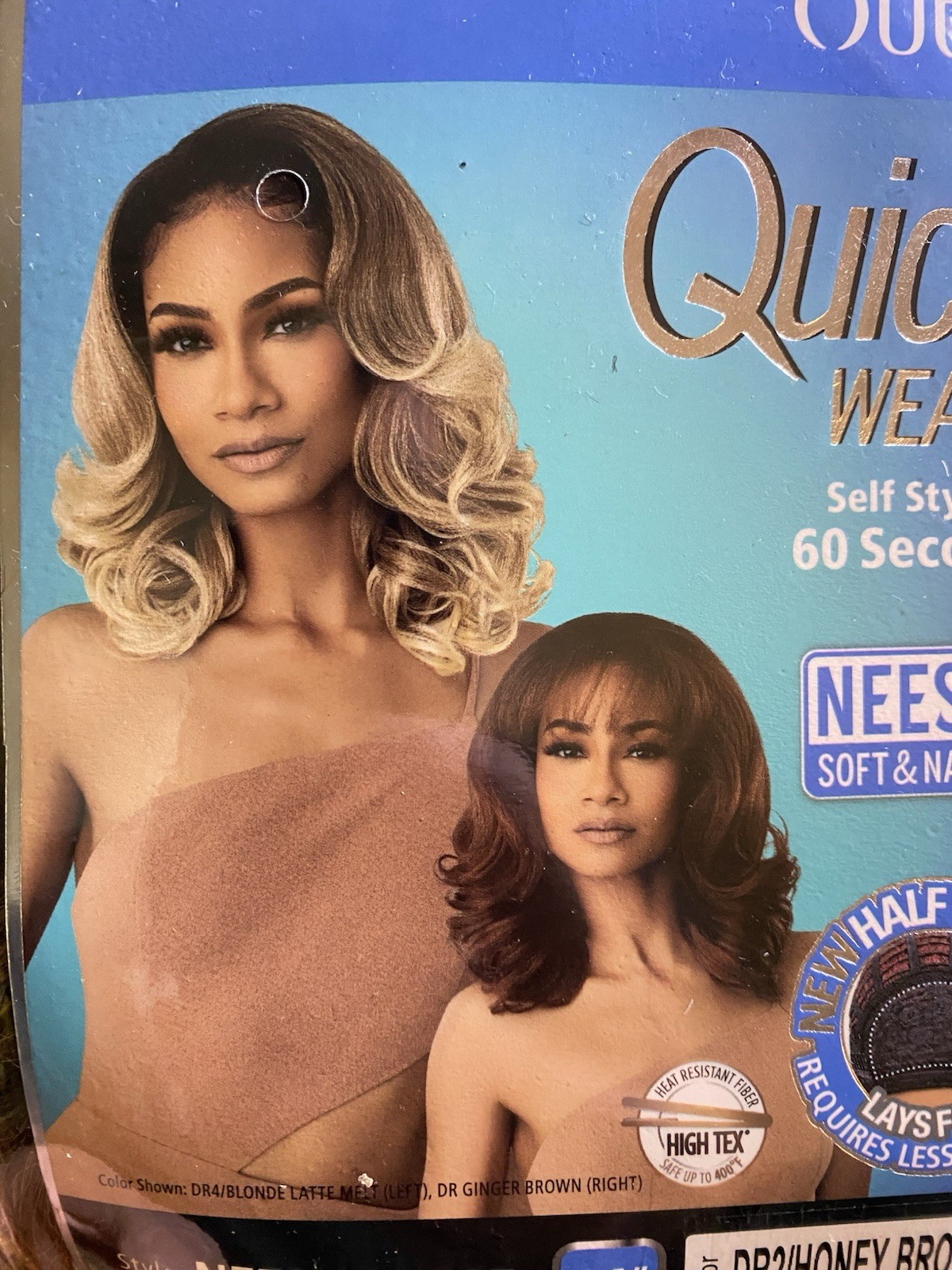 Outre Quick Weave NEESHA H307 14″ Color DR2 Honey Brown Synthetic Wig Hair NIP