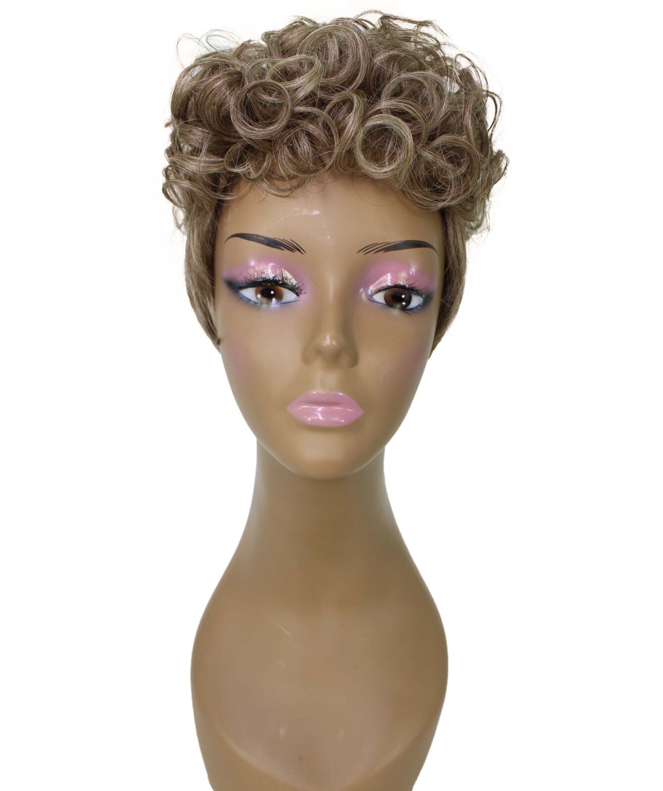 LUXLUXE Sydney Curly Layer 10 in Full Wig Full Cap, Heat Resistant Fiber BF-0003