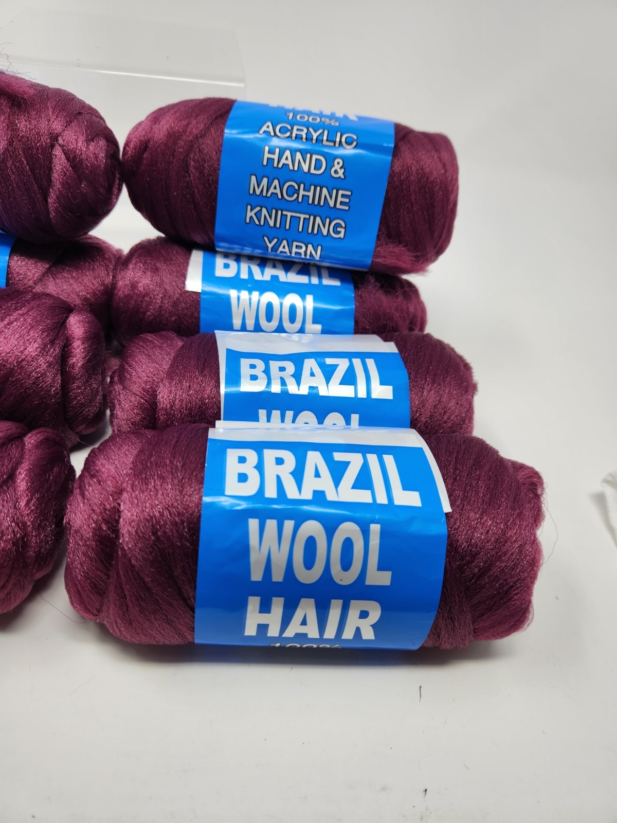Purple Brazil Brazilian Wool Hair 70G Weight Acrylic hand machine knitting yarn