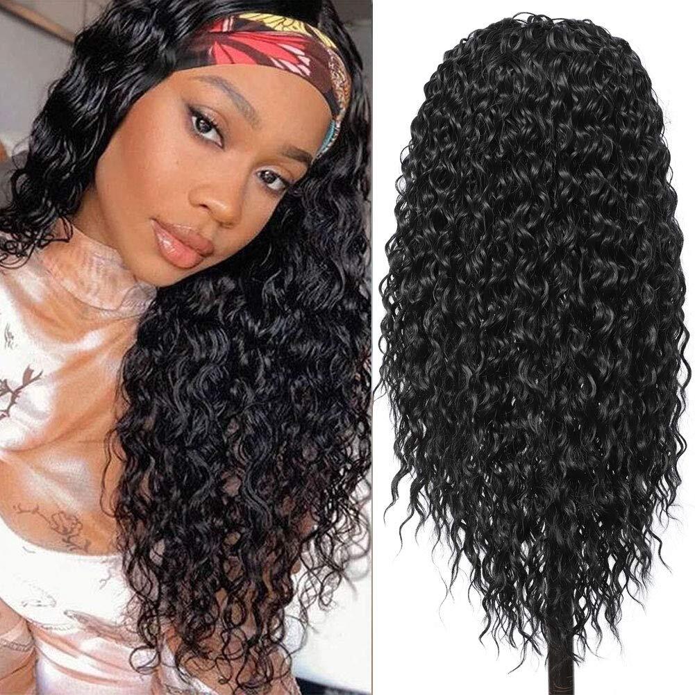 Headband Wigs for Black Women Wet and Wavy Headband Wig Curly Wave Synthetic …