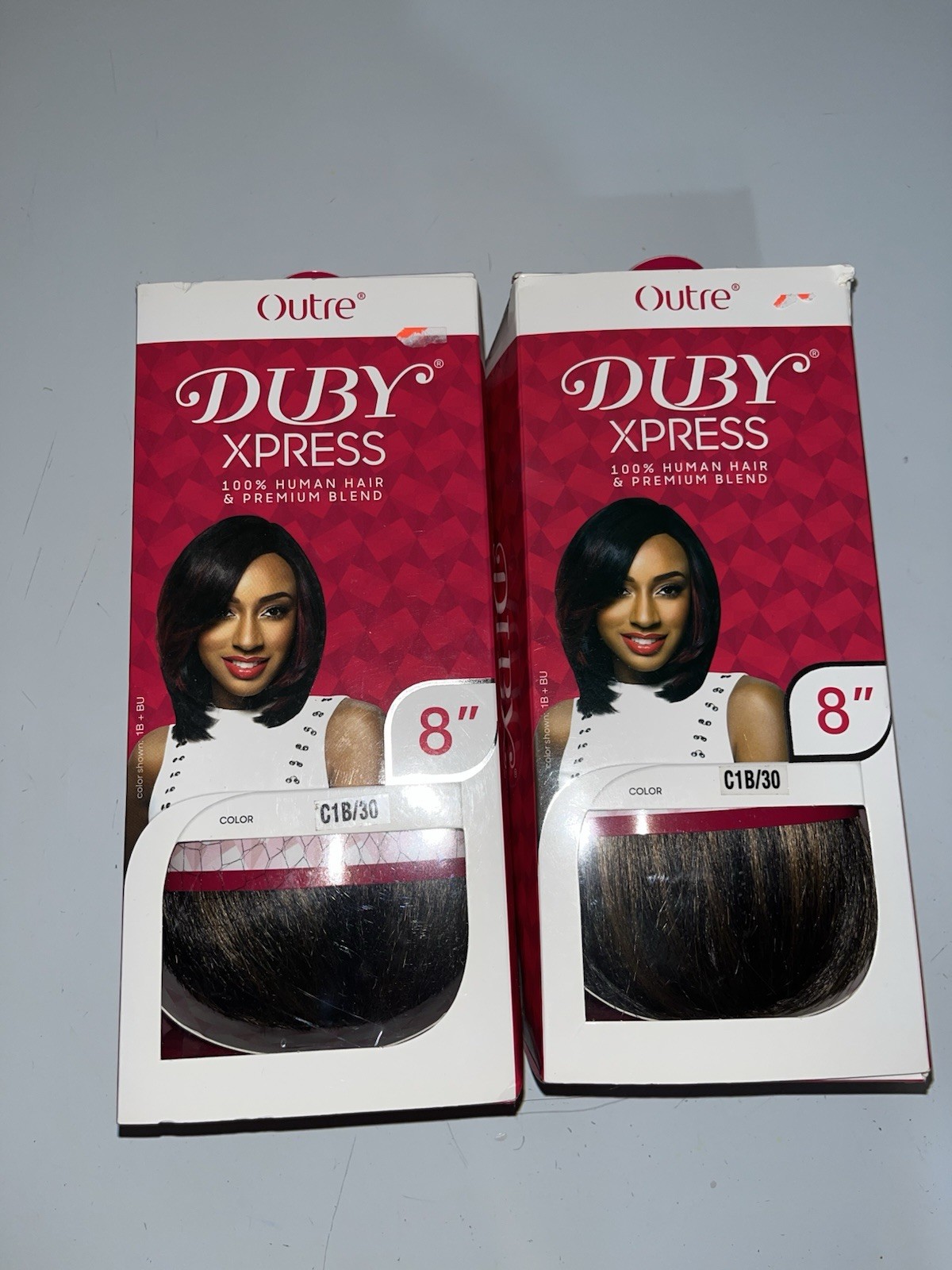 Duby Xpress Bob Human & Synthetic Blend Hair Extensions Weft Bundle Of 2 8”