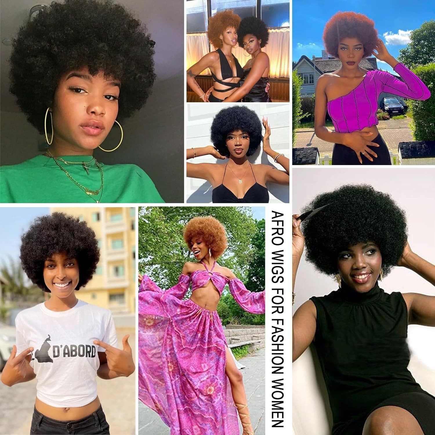 Stylish Synthetic Afro Wig for Women – Coily Hair, Perfect for Cosplay & Parties