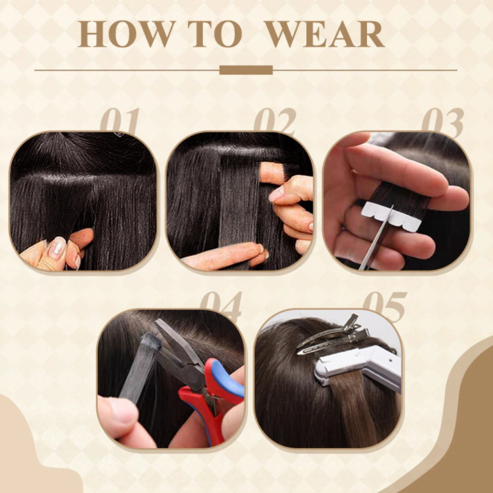 16-26″ NEW PU Injected Invisible Tape in Natural Human Hair Extensions Remy