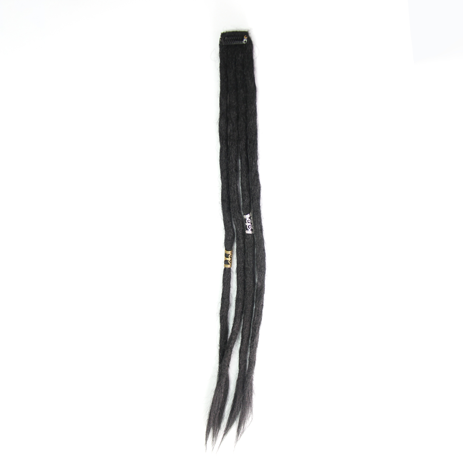 20Inch Clip in 4 Dreadlock Extension Synthetic Clip In Braid Dreads Hip Hop Locs