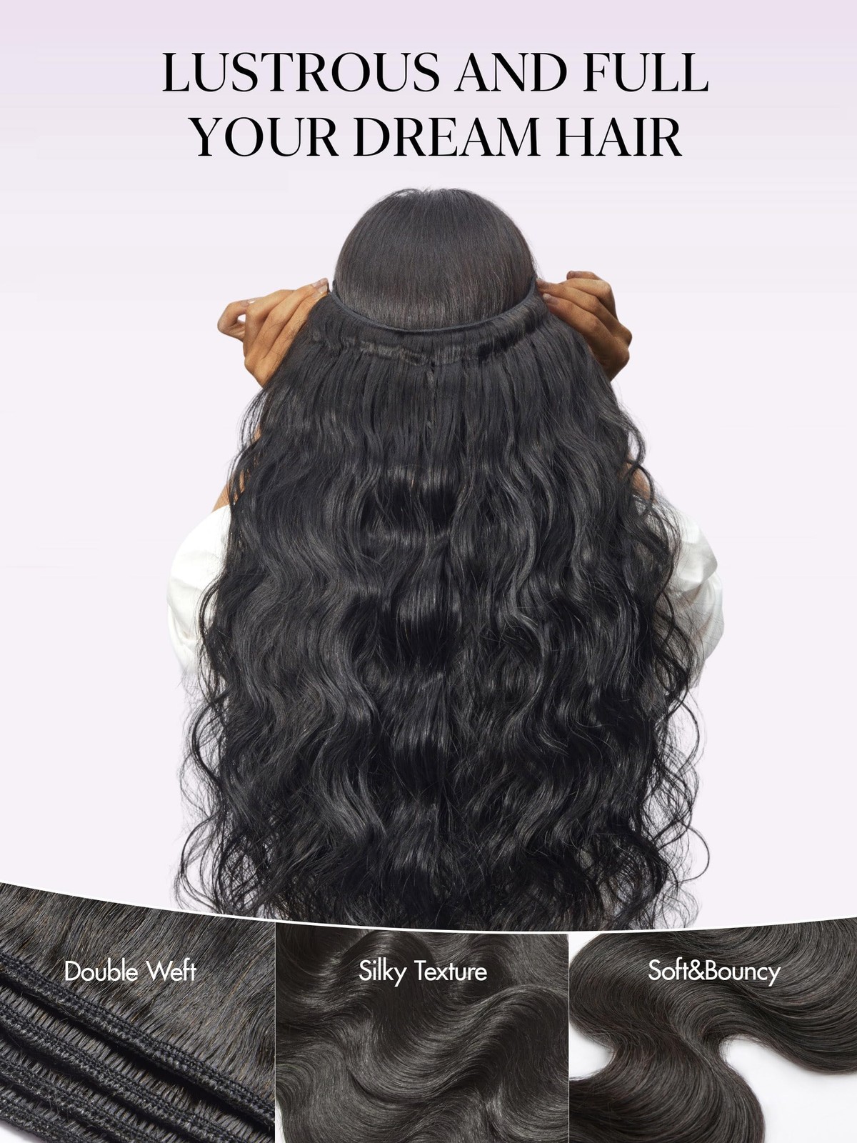 Luvme 12A Human Hair Bundle Body Wave 18 Inch 100 Brazilian Virgin Human Hair 1