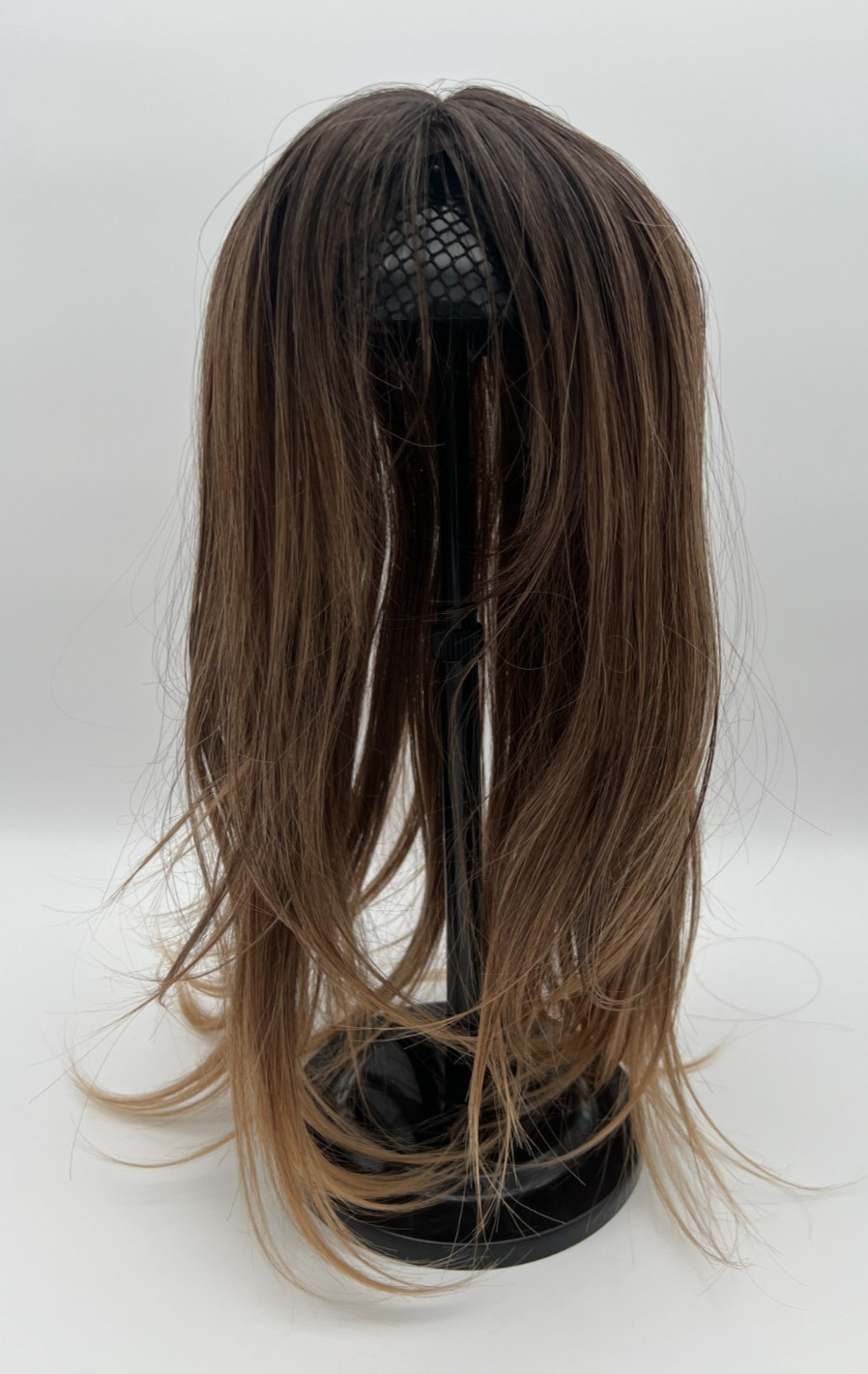 Dark Brown Dark Roots Long Straight 18in Women Premium Hair Topper