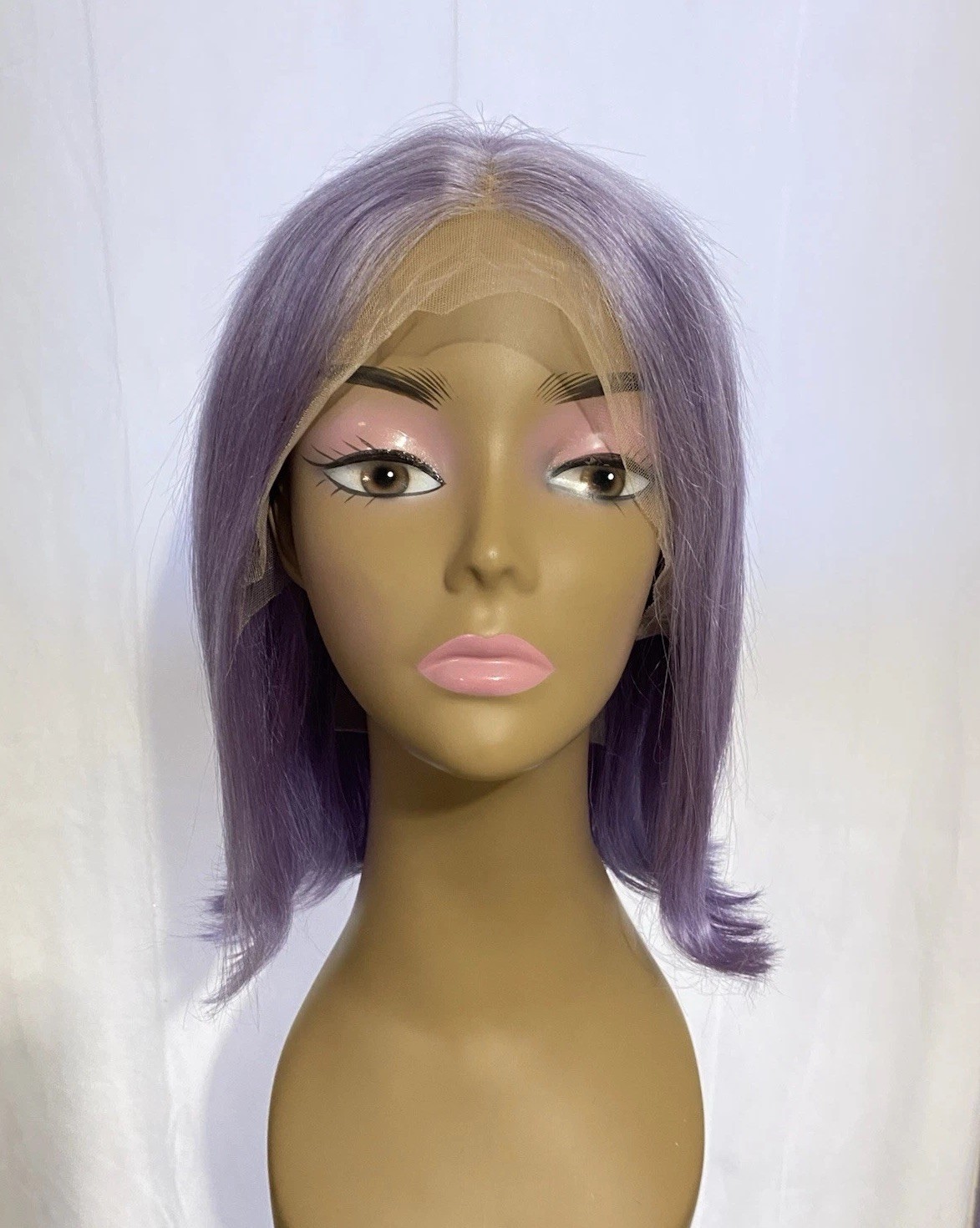 12 Inch Lilac Light Purple Wig 13×4 Lace Front Human Hair Bob Pre Plucked Wig